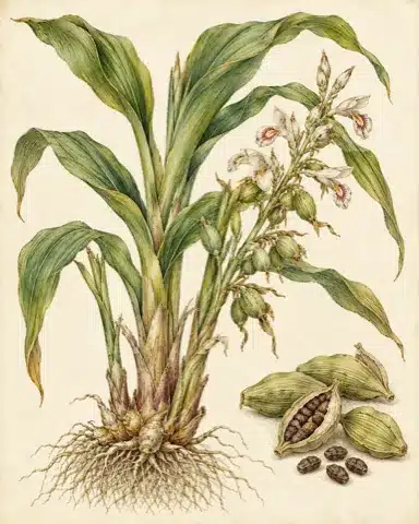 Kardamon — rycina botaniczna