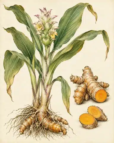 Kurkuma — rycina botaniczna