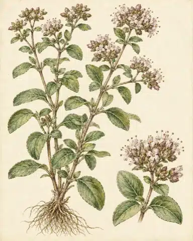 Majeranek — rycina botaniczna